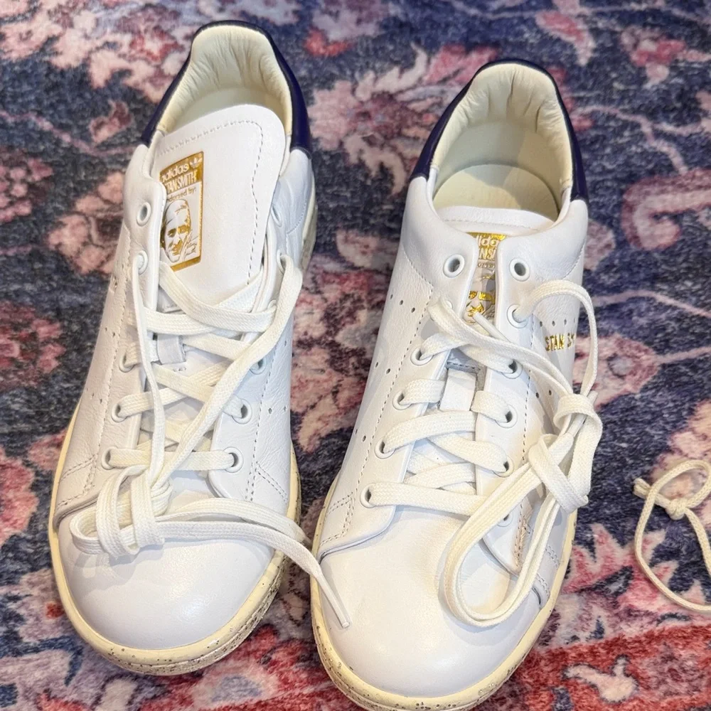 Adidas Stan Smith Leather Luxe white leather Mens 5 / Womens 6 NEW - Picture 4 of 7